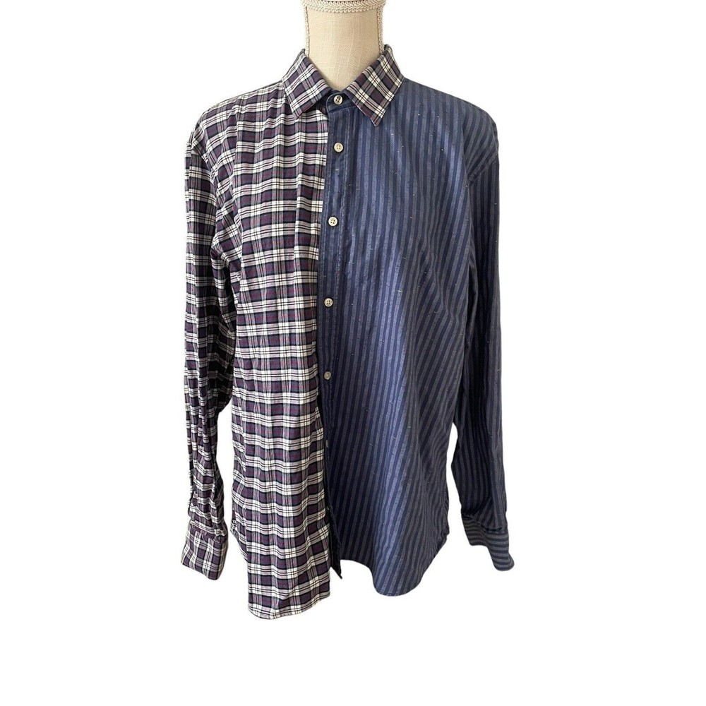 Nominee Mens Button Up Shirt Oxford Size XL Made in Italy